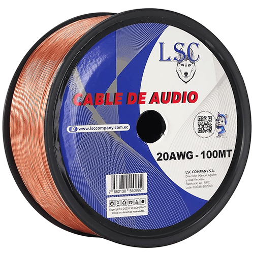 1(1) Cable Parlante 2x20 Transparente 100 Mts - Imagen 1