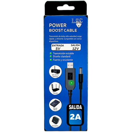 CABLE DE PODER DE 12V - 2 Amp