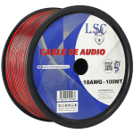 Cable Audio 2x18 Rojo/Negro 100 Mts