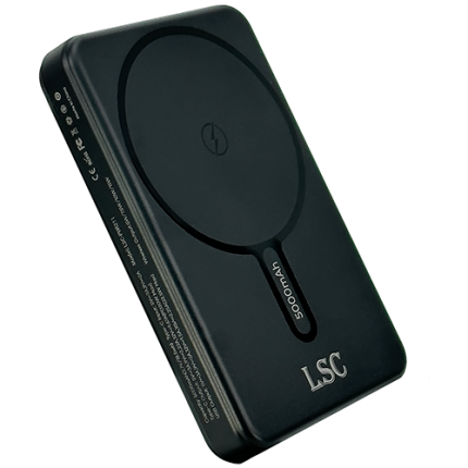 POWER BANK NEGRA 5000 mAh INALAMBRICA