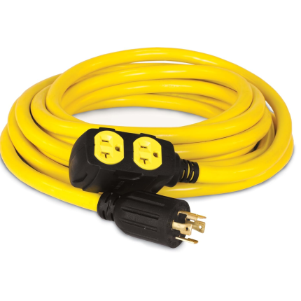 CABLE DE EXTENSION PARA  GENERADOR NEMA  L14-30P a 4 Salidas  5-20R