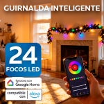 Guirnalda  de 24 Luces LED Inteligente Wi-Fi