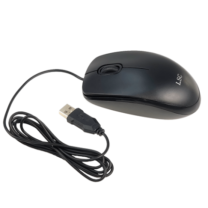 MOUSE ÓPTICO USB NEGRO OFICINA
