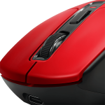 Mouse Ergonómico Inalámbrico Recargable Tipo-C Rojo - Imagen 6