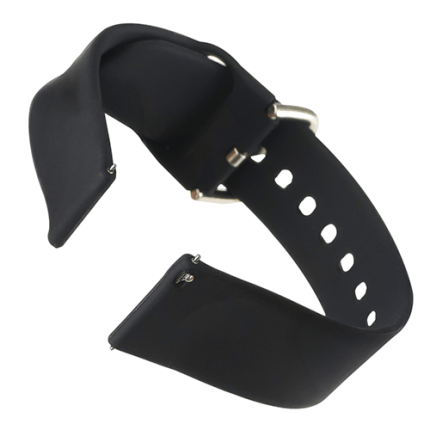 Correa de Silicona Negra 22mm Ajustable