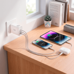 Cargador Blanco Carga Rápida 65watts 3A/ Triple Puerto Usb A -  2 Usb C - Imagen 4